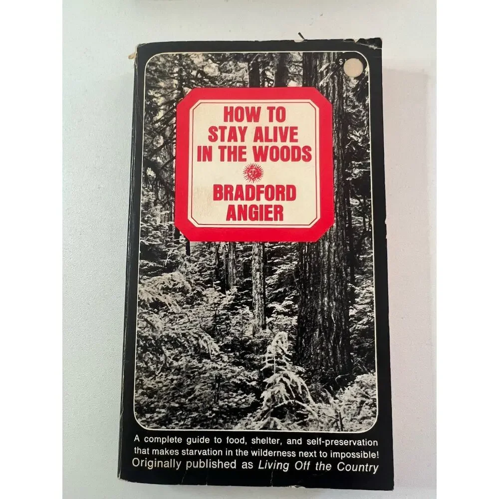 Vintage Survival books How to Stay Alive in the Woods & USA Red Cross First Aid
